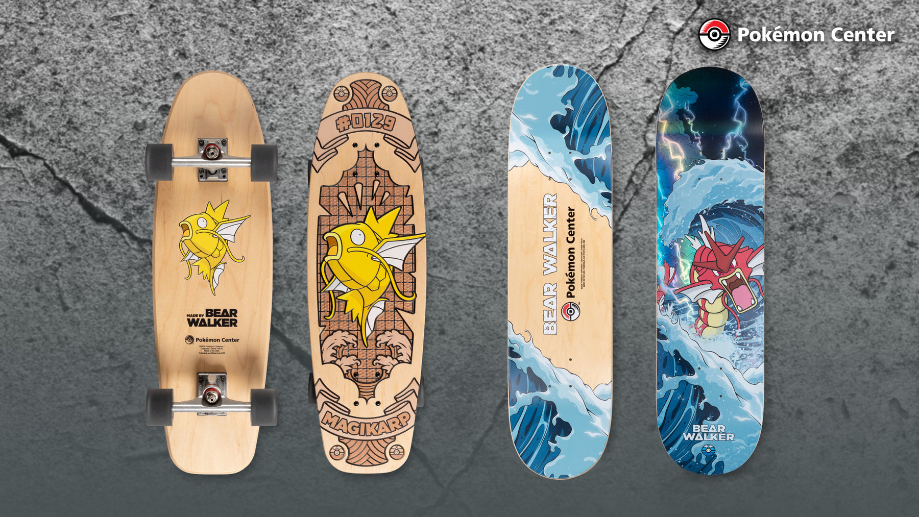 Shiny Magikarp & Gyarados Bear Walker Skateboards: A Collector’s Dream