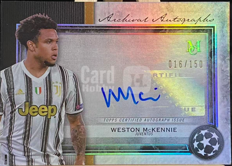2021 Topps Weston McKennie – 016/150 (UEFA Champions League Curated)