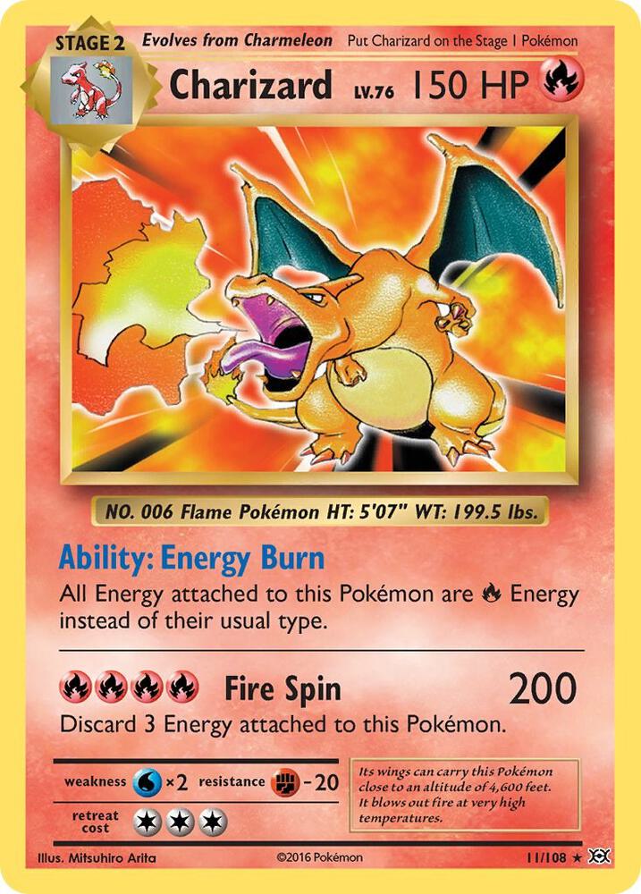 Charizard Holo Rare XY - Evolutions 11/108 NM