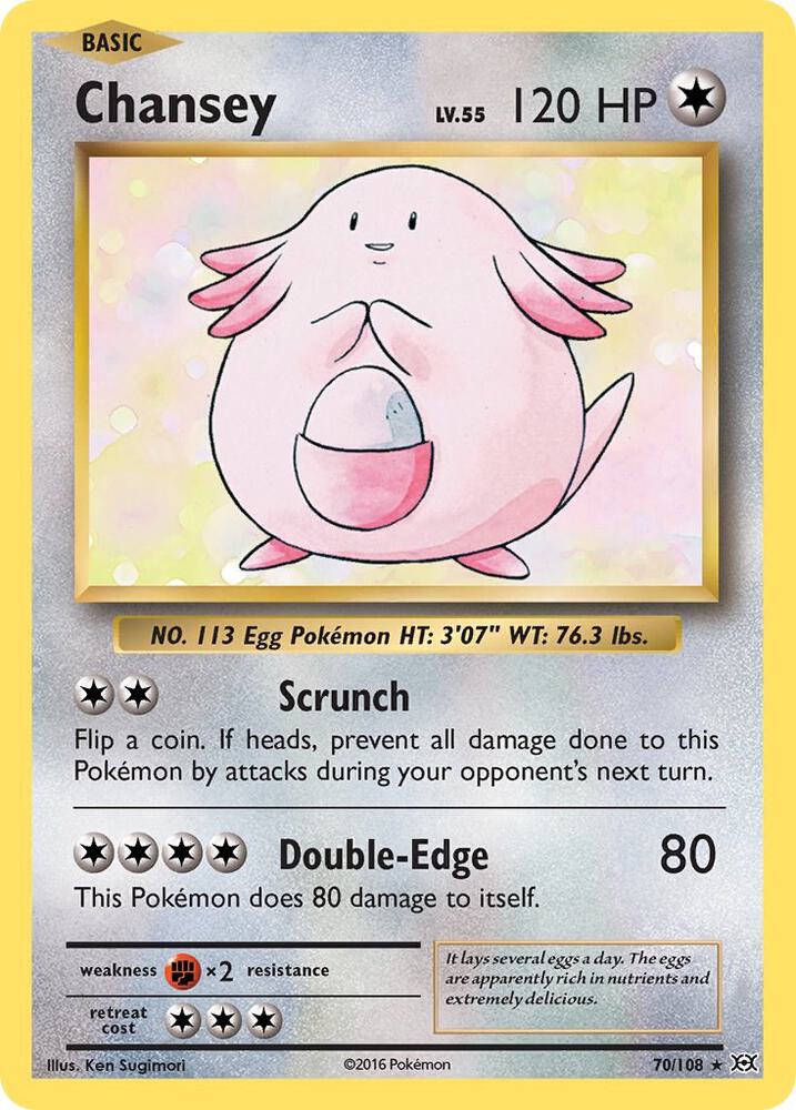 Chansey Holo Rare XY - Evolutions 70/108 NM