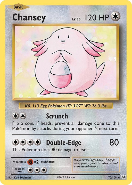 Chansey Holo Rare XY - Evolutions 70/108 NM