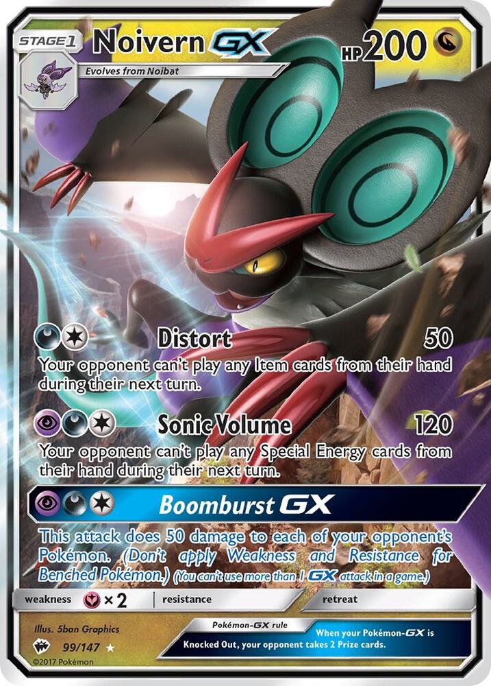 Noivern GX Ultra Rare SM - Burning Shadows 99/147 NM