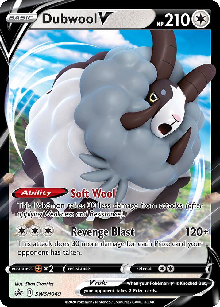 Dubwool V Promo SWSH: Sword & Shield Promo Cards SWSH049 NM
