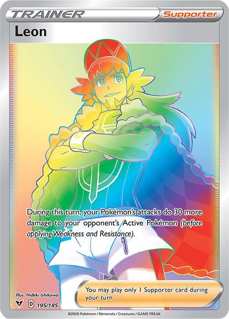 Leon (Secret) Secret Rare SWSH04: Vivid Voltage 195/185 NM
