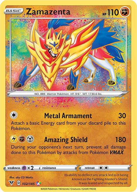 Zamazenta Amazing Rare SWSH04: Vivid Voltage 102/185 NM