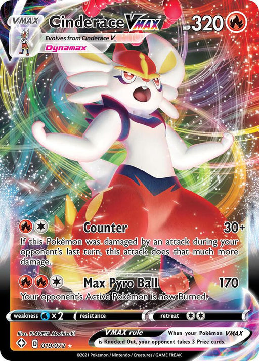 Cinderace VMAX Ultra Rare Shining Fates 019/072 NM