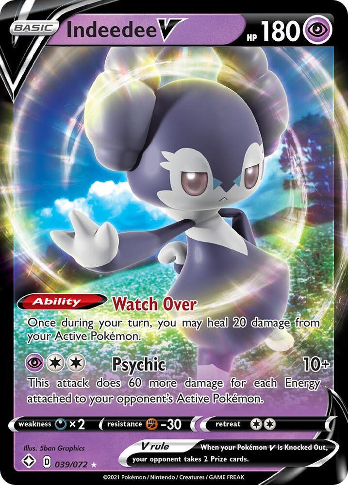 Indeedee V Ultra Rare Shining Fates 039/072 NM