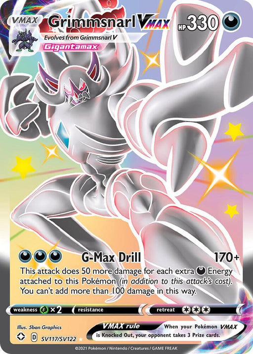 Grimmsnarl VMAX Shiny Holo Rare Shining Fates: Shiny Vault SV117/SV122 NM