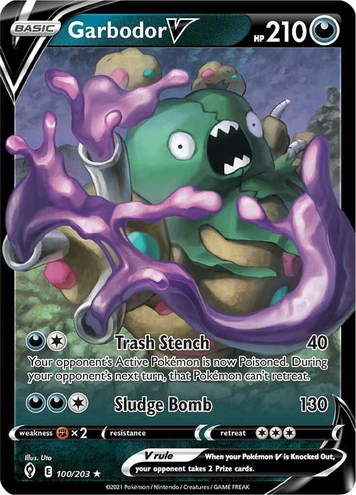 Garbodor V Ultra Rare SWSH07: Evolving Skies 100/203 NM