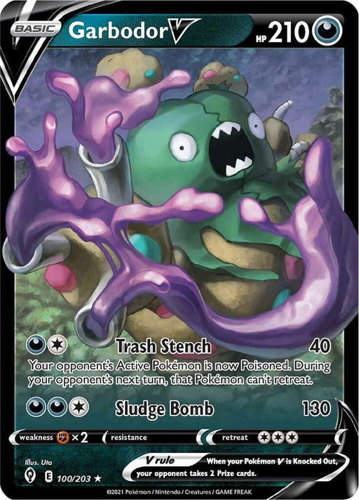 Garbodor V Ultra Rare SWSH07: Evolving Skies 100/203 NM