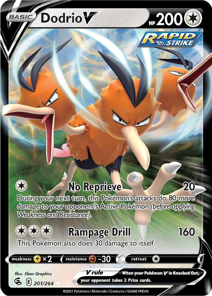Dodrio V Ultra Rare SWSH08: Fusion Strike 201/264 NM