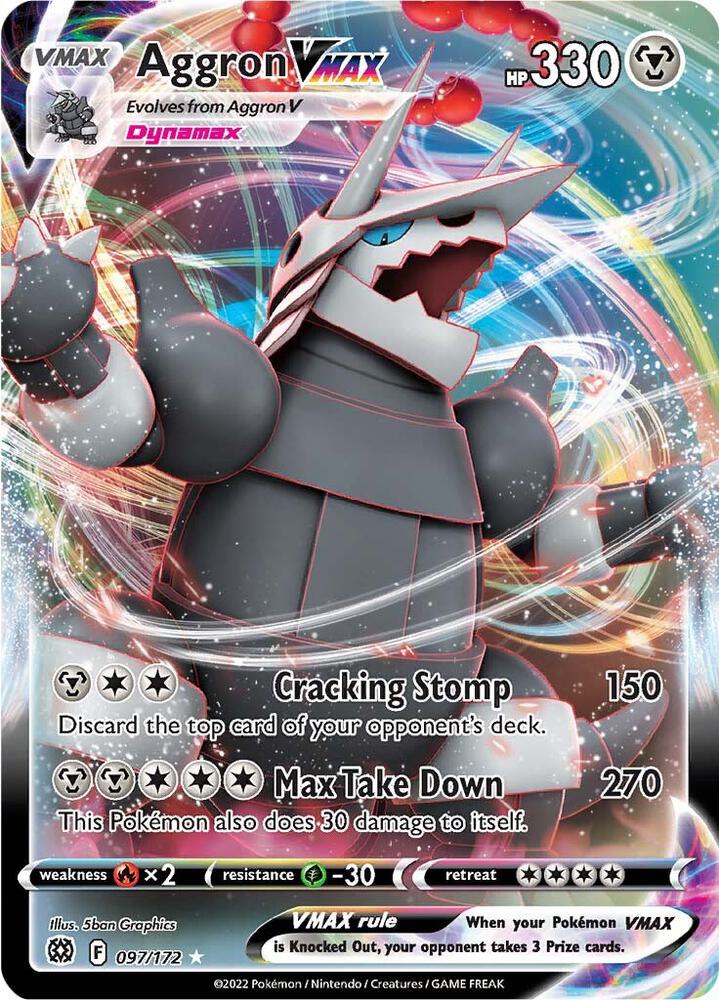 Aggron VMAX Ultra Rare SWSH09: Brilliant Stars 097/172 NM