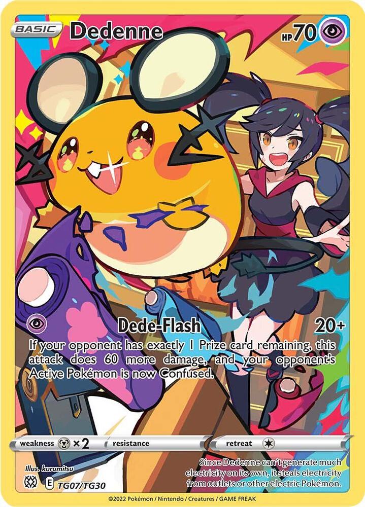 Dedenne Ultra Rare SWSH09: Brilliant Stars Trainer Gallery TG07/TG30 NM