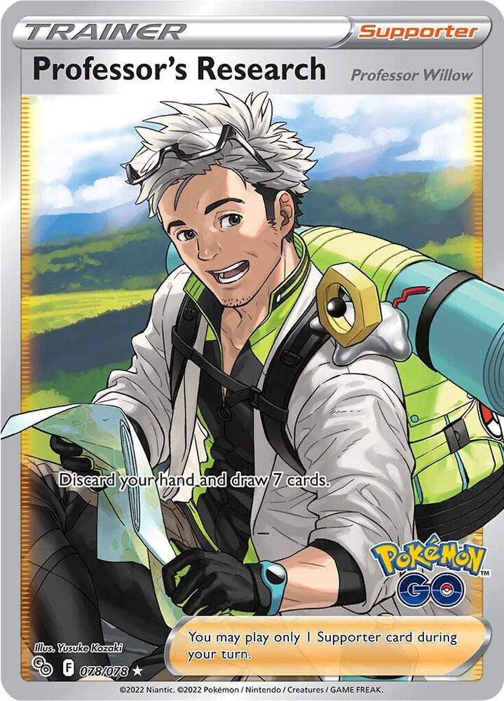 Professor's Research (Full Art) Ultra Rare Pokemon GO 078/078 NM