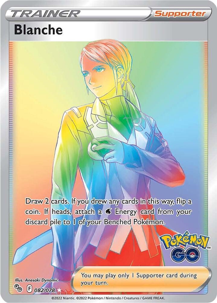 Blanche (Secret) Secret Rare Pokemon GO 082/078 NM