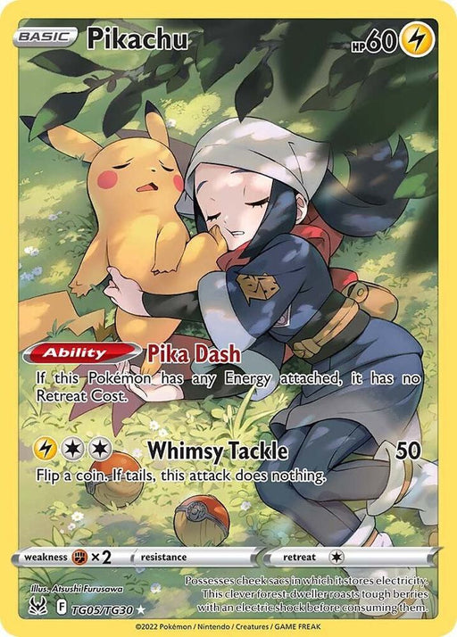 Pikachu Ultra Rare SWSH11: Lost Origin Trainer Gallery TG05/TG30 NM