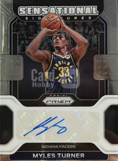 2021-22 Panini Prizm Basketball Myles Turner Sensational Signatures Auto – SS-MTN