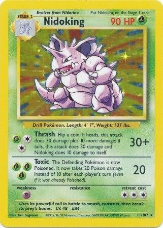 Nidoking Holo Rare Base Set 011/102 MP