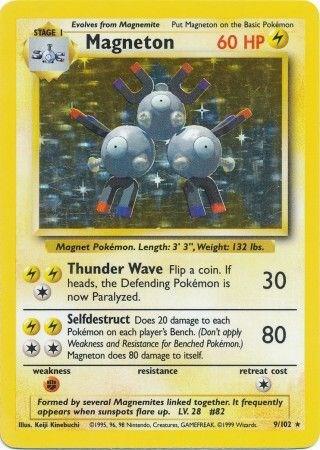 Magneton Holo Rare Base Set 009/102 LP