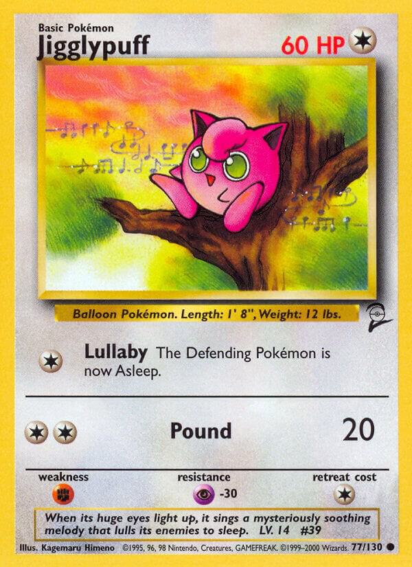 Jigglypuff Common Base Set 2 077/130 LP