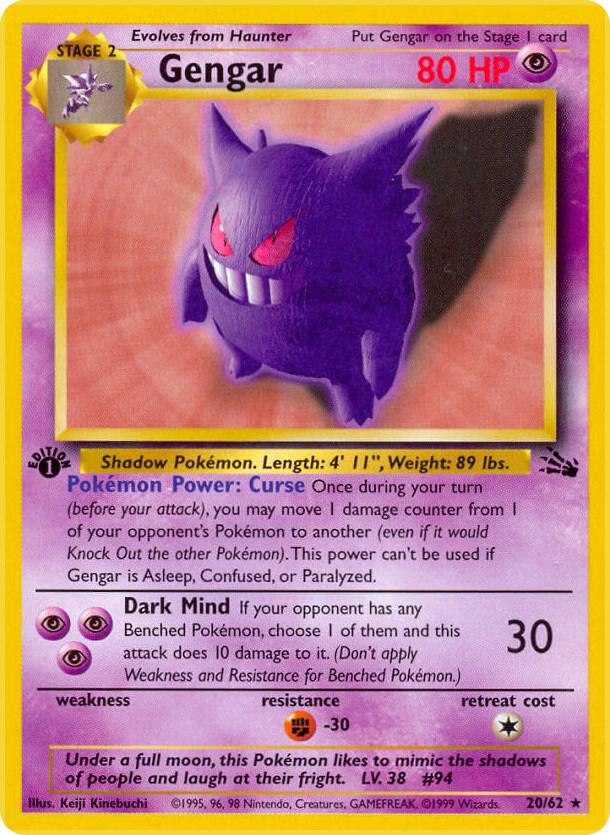 Gengar (20) Rare Fossil 20/62 LP