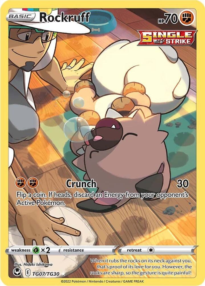 Rockruff Ultra Rare SWSH12: Silver Tempest Trainer Gallery TG07/TG30 NM