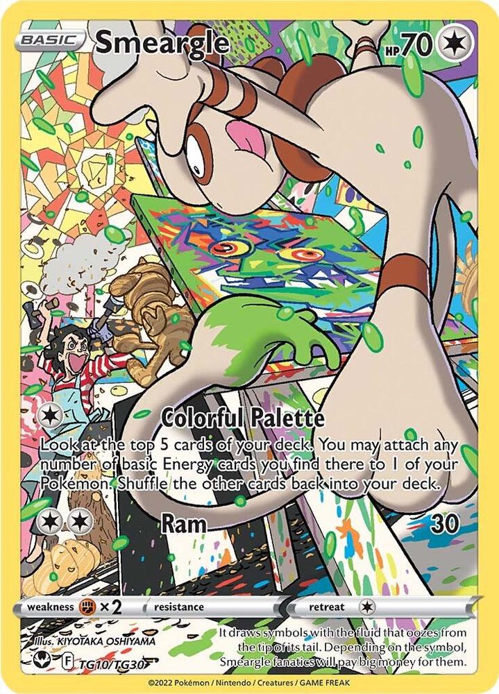 Smeargle Ultra Rare SWSH12: Silver Tempest Trainer Gallery TG10/TG30 NM
