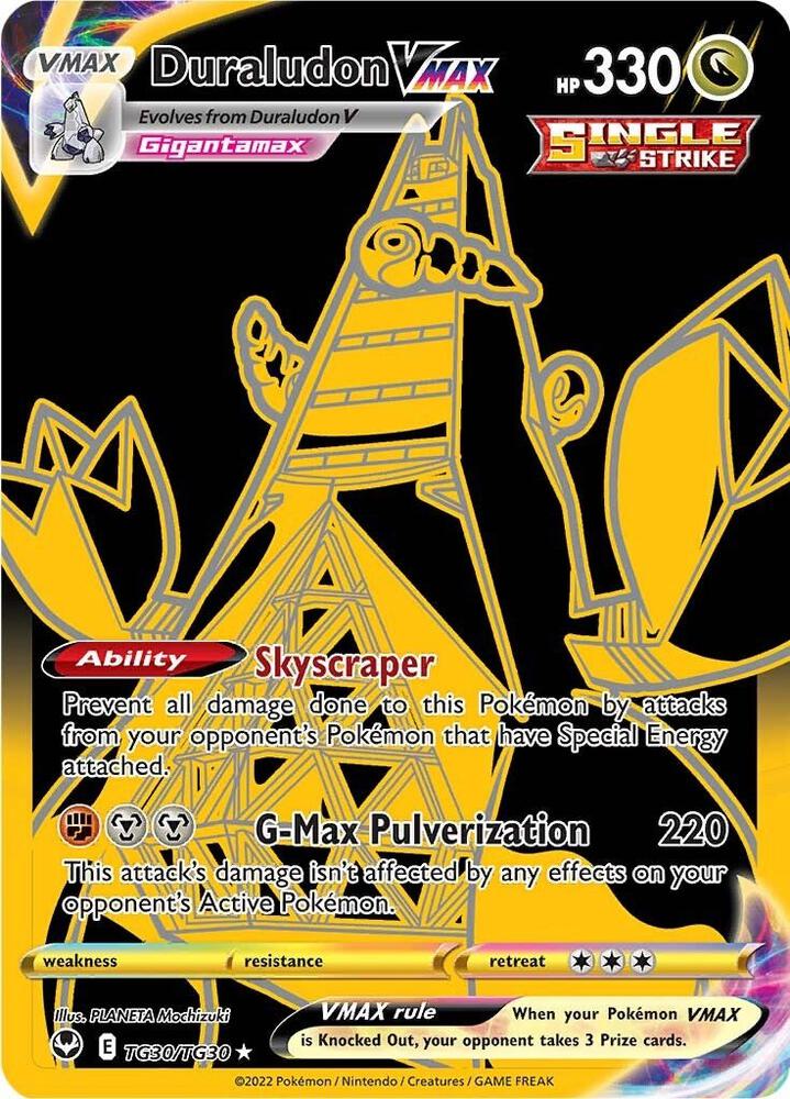Duraludon VMAX (Secret) Secret Rare SWSH12: Silver Tempest Trainer Gallery TG30/TG30 NM