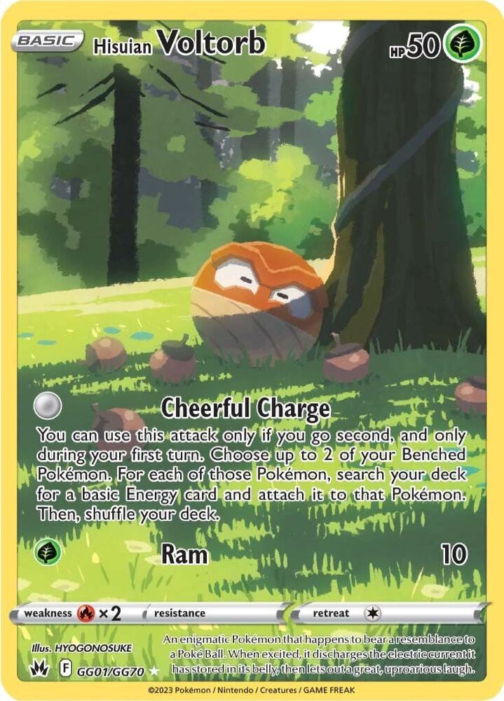 Hisuian Voltorb Ultra Rare Crown Zenith: Galarian Gallery GG01/GG70 NM