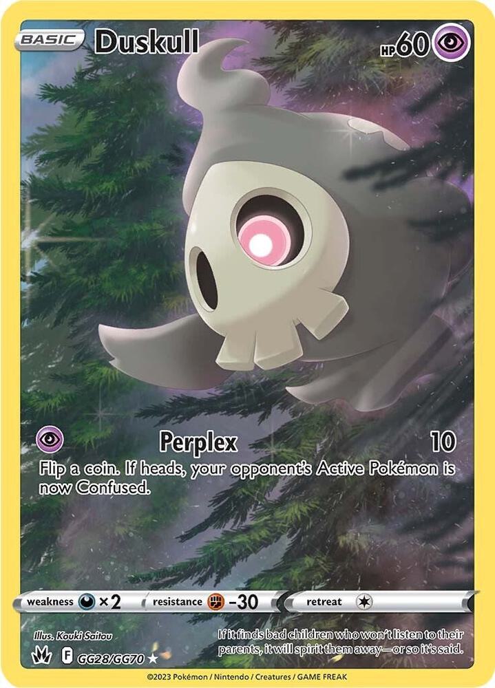 Duskull Ultra Rare Crown Zenith: Galarian Gallery GG28/GG70 NM
