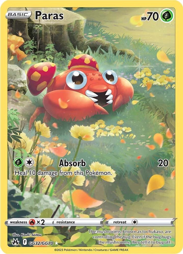 Paras Ultra Rare Crown Zenith: Galarian Gallery GG32/GG70 NM