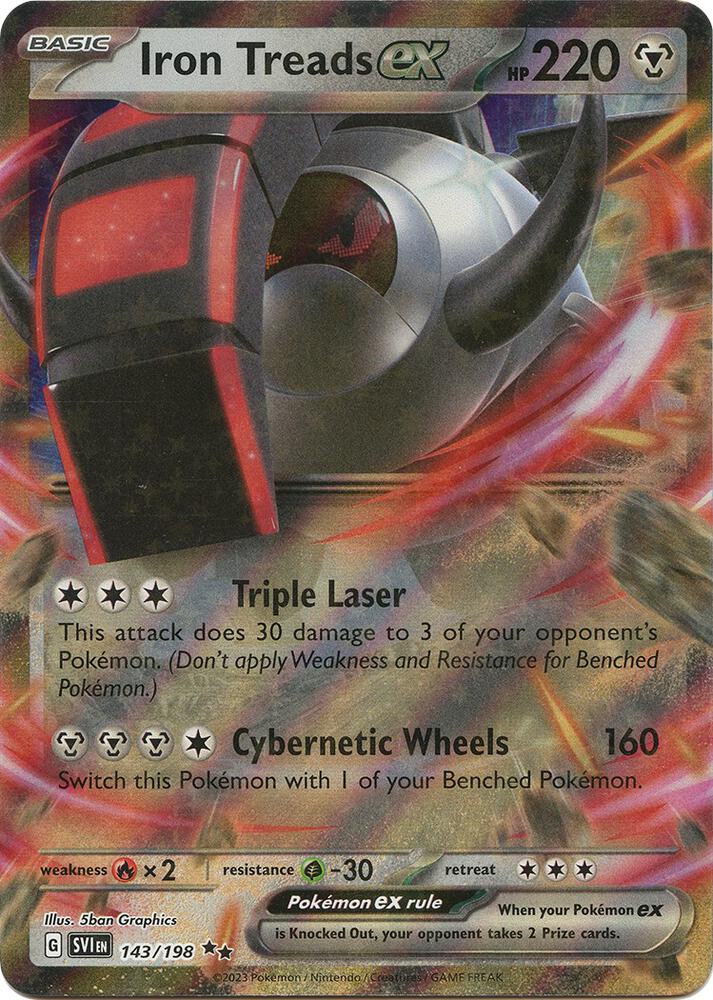 Iron Treads ex Double Rare SV01: Scarlet & Violet Base Set 143/198 NM
