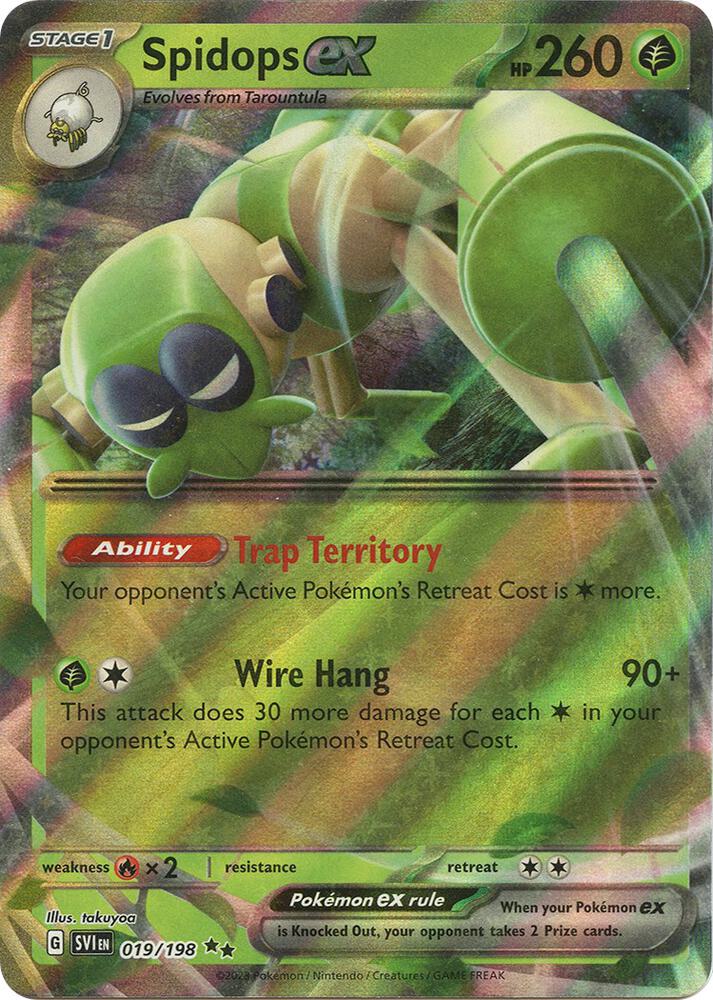 Spidops ex Double Rare SV01: Scarlet & Violet Base Set 019/198 NM