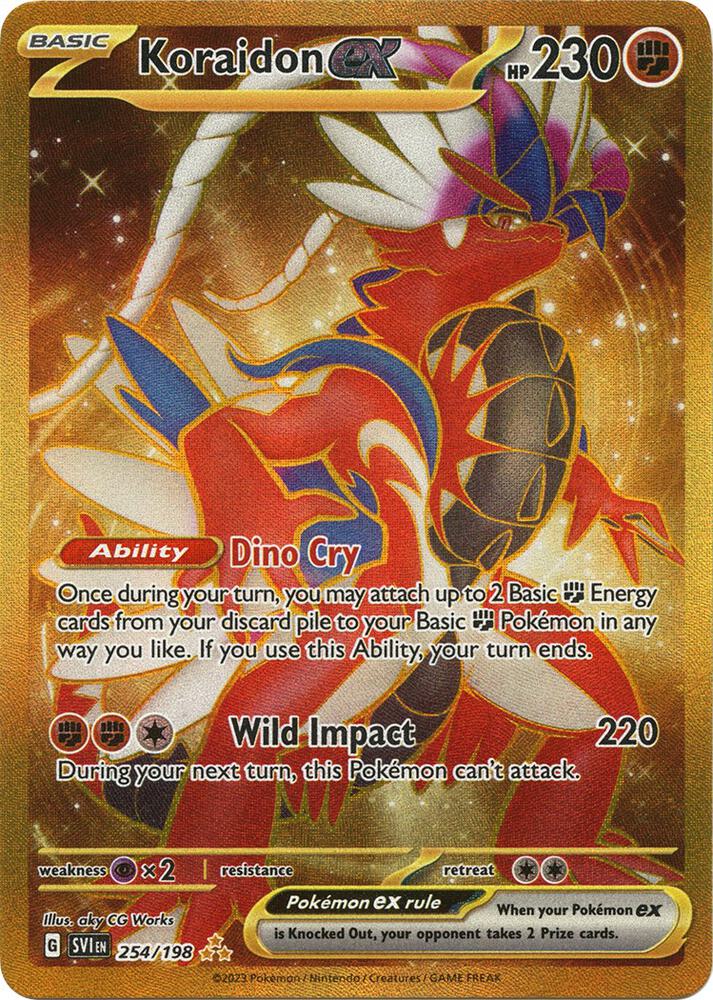 Koraidon ex Hyper Rare SV01: Scarlet & Violet Base Set 254/198 NM