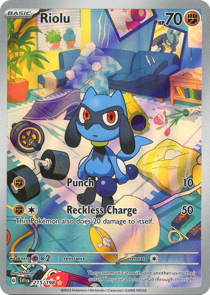 Riolu Illustration Rare SV01: Scarlet & Violet Base Set 215/198 NM