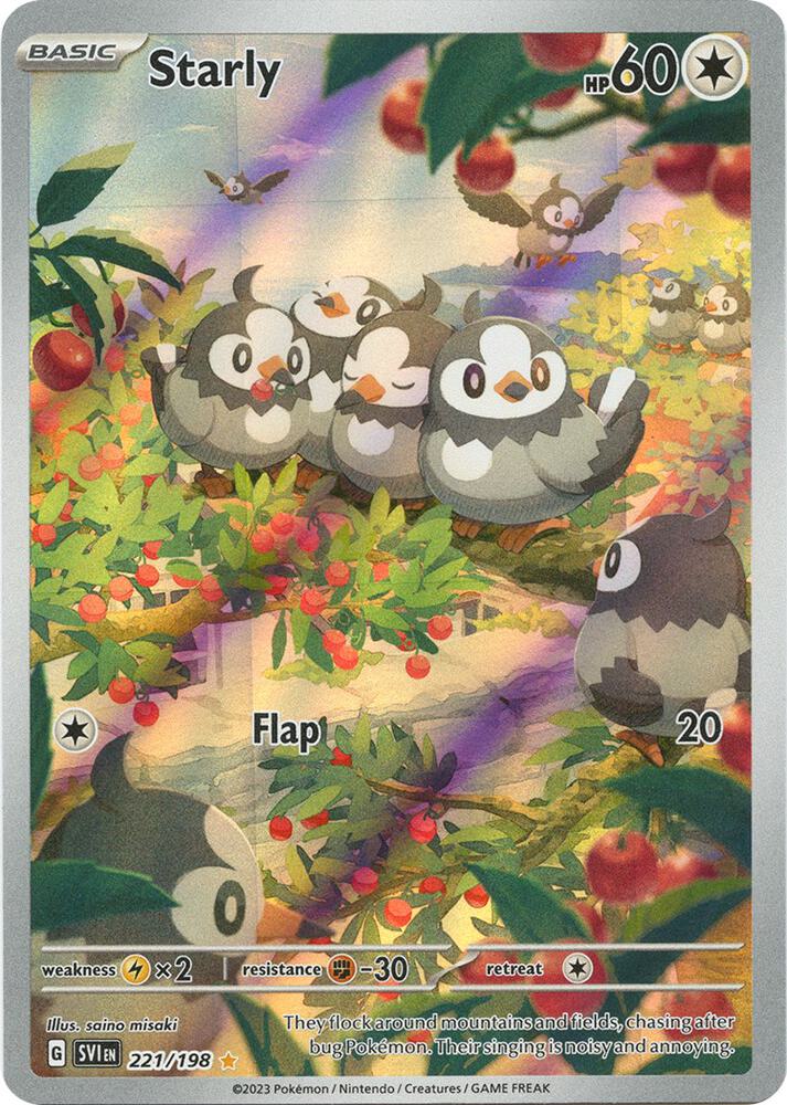 Starly Illustration Rare SV01: Scarlet & Violet Base Set 221/198 NM