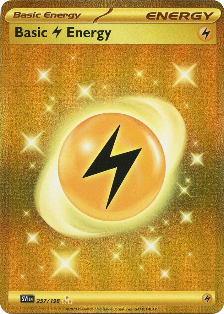 Basic Lightning Energy Hyper Rare SV01: Scarlet & Violet Base Set 257/198 NM