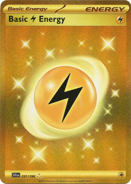 Basic Lightning Energy Hyper Rare SV01: Scarlet & Violet Base Set 257/198 NM