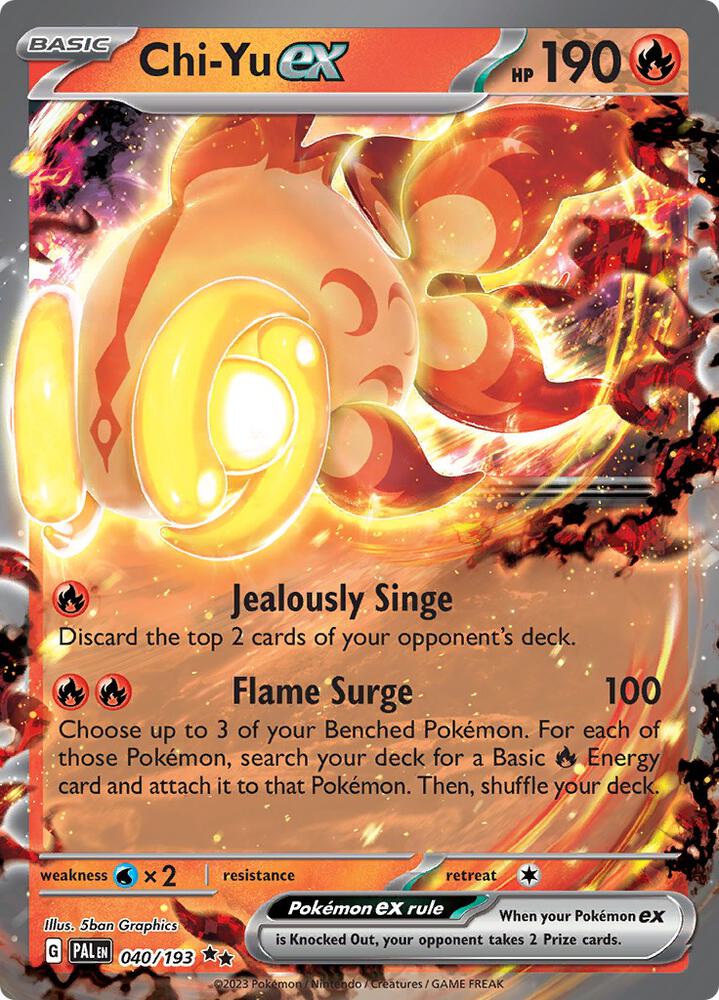 Chi-Yu ex Double Rare SV02: Paldea Evolved 040/193 NM