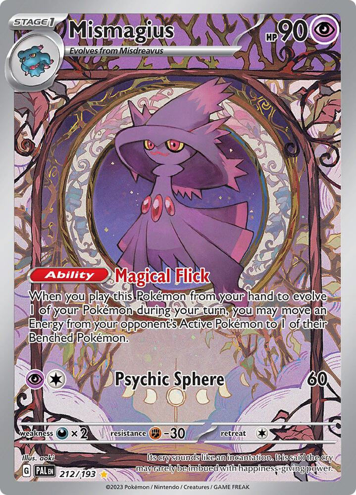 Mismagius Illustration Rare SV02: Paldea Evolved 212/193 NM