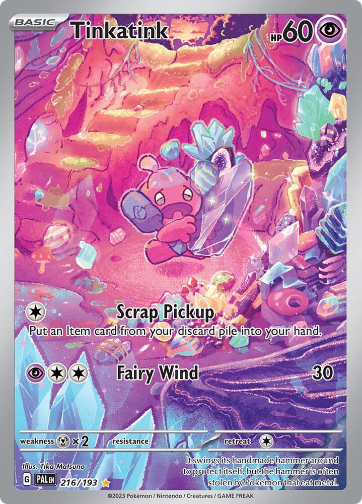 Tinkatink Illustration Rare SV02: Paldea Evolved 216/193 NM