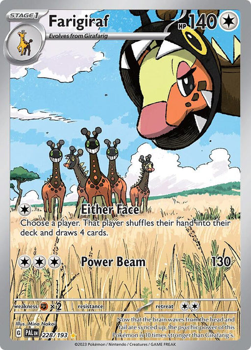 Farigiraf Illustration Rare SV02: Paldea Evolved 228/193 NM