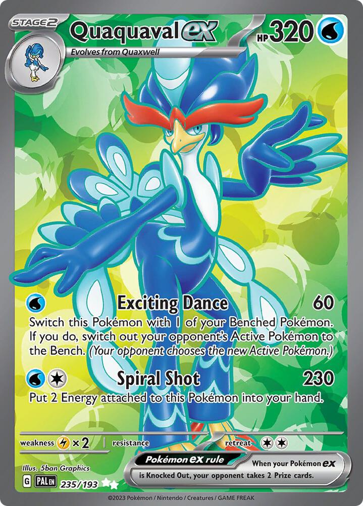 Quaquaval ex Ultra Rare SV02: Paldea Evolved 235/193 NM