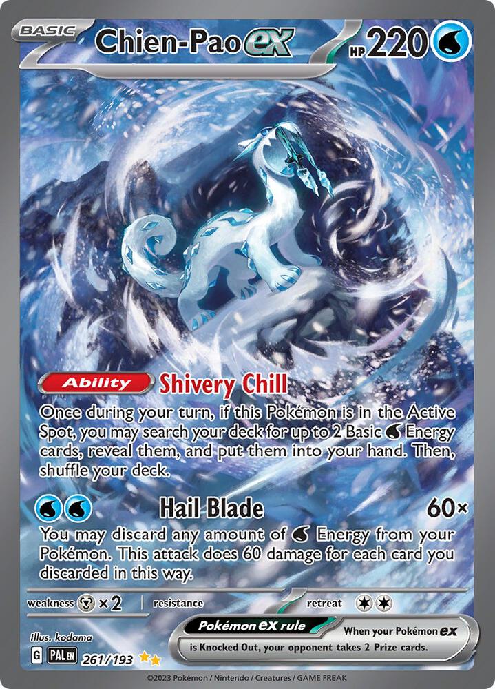 Chien-Pao ex Special Illustration Rare SV02: Paldea Evolved 261/193 NM