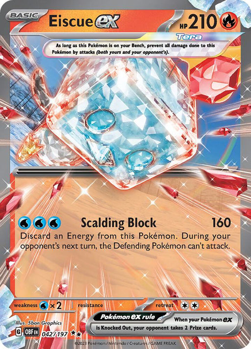 Eiscue ex Double Rare SV03: Obsidian Flames 042/197 NM