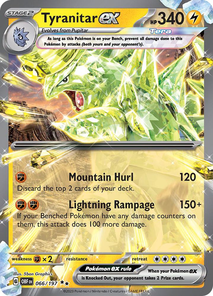Tyranitar ex Double Rare SV03: Obsidian Flames 066/197 NM