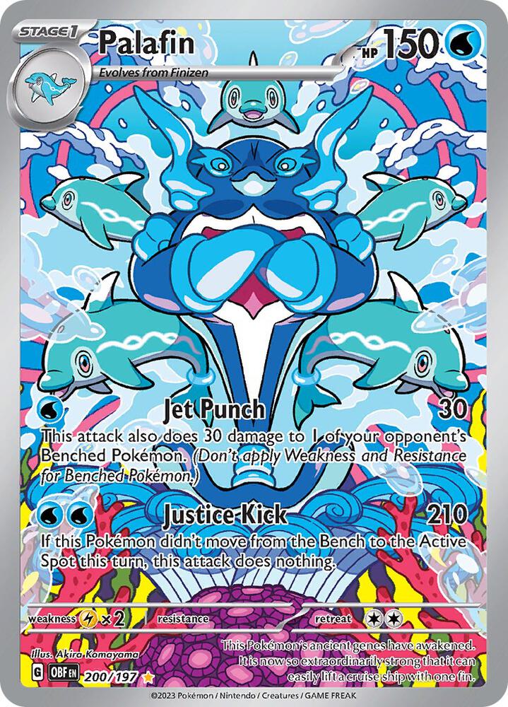 Palafin Illustration Rare SV03: Obsidian Flames 200/197 NM