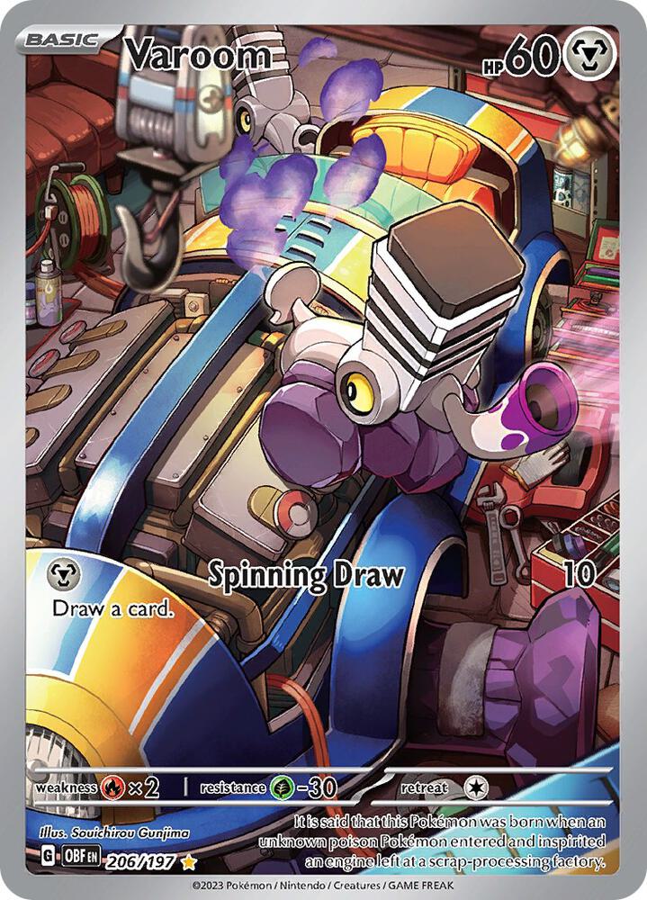 Varoom Illustration Rare SV03: Obsidian Flames 206/197 NM