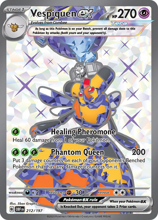 Vespiquen ex Ultra Rare SV03: Obsidian Flames 212/197 NM