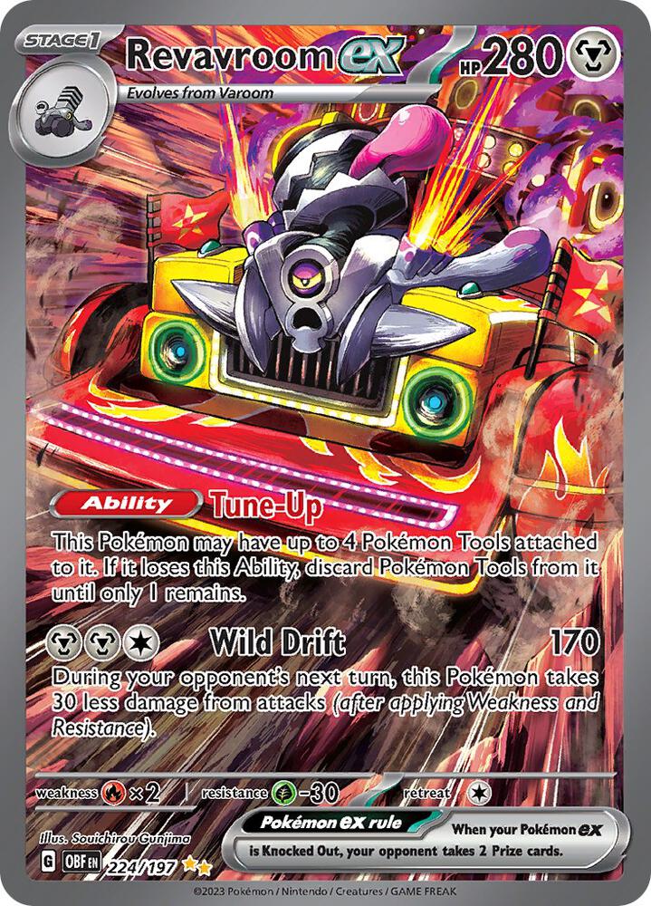 Revavroom ex Special Illustration Rare SV03: Obsidian Flames 224/197 NM